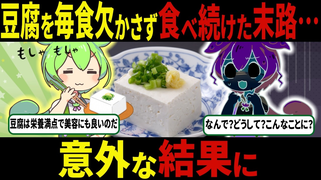 豆腐を毎日3丁食べ続けた者の末路がコチラ【ずんだもん＆ゆっくり解説】