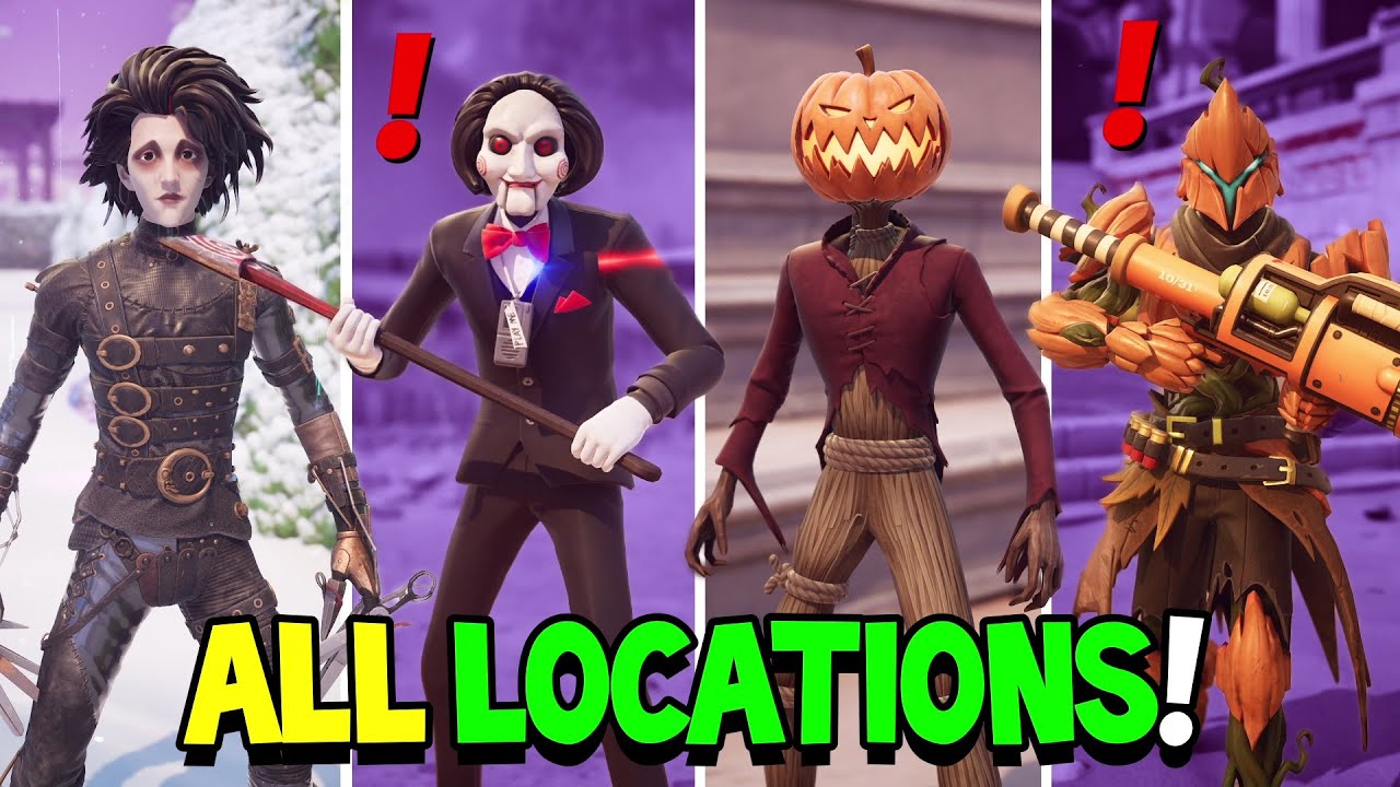 Fortnitemares ALL BOSSES, NPC'S & MYTHICS LOCATIONS!