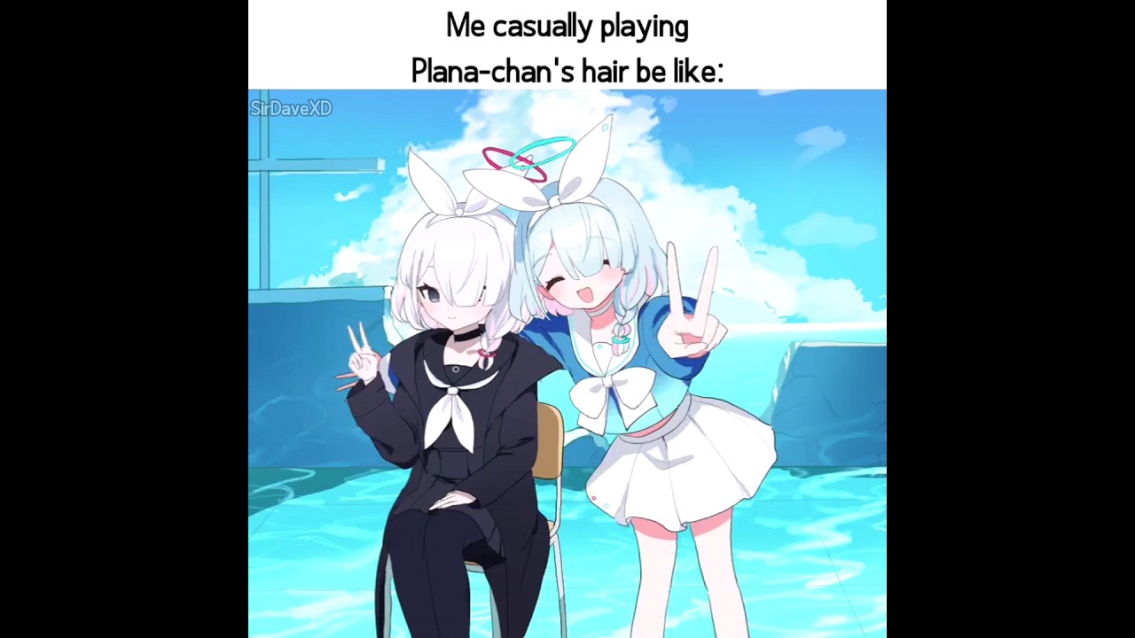 Arona Playing Plana's Hair~ #bluearchive #bluearchiveglobal #bluearchivememe #ブルーアーカイブ #ブルアカ #shorts