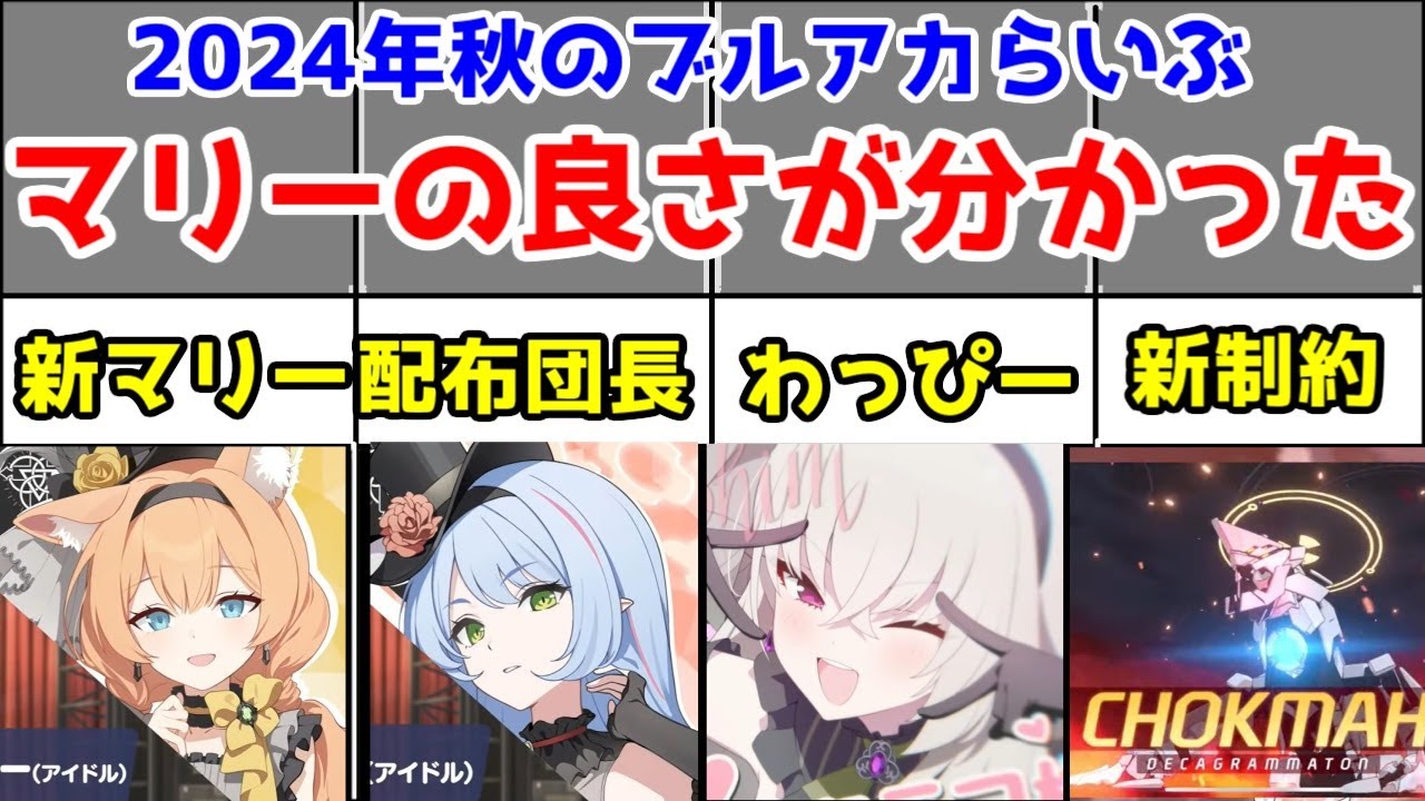 【ブルアカ】アイドルマリーが先生の貯蓄石を搾り取りに来てるとしか思えない【2024年おーたむブルアカらいぶ感想】