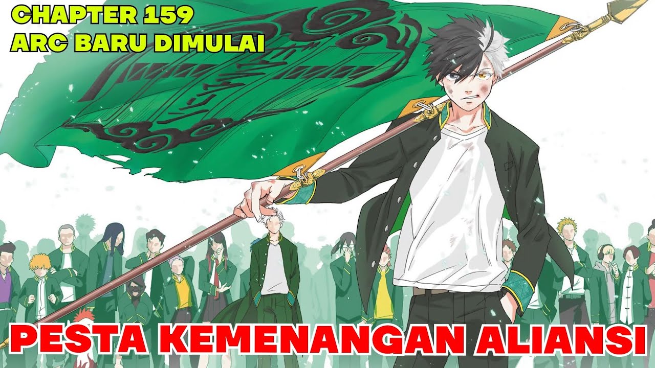 WINDBREAKER CHAPTER 159 SPOILER TERBARU - PESTA KEMENANGAN DARI ALIANSI KOTA MAKOCHI  ARC BARU MULAI