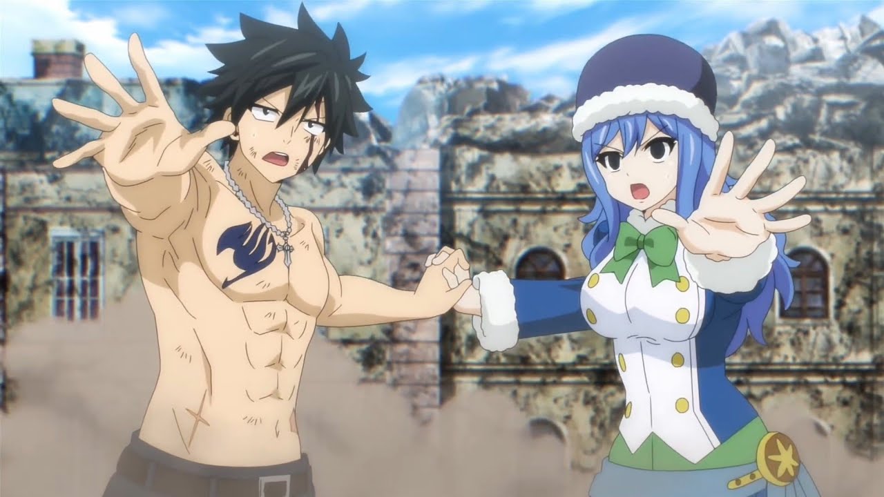 Gray & Juvia vs Metro the god seed - Fairy Tail 100 Years Quest