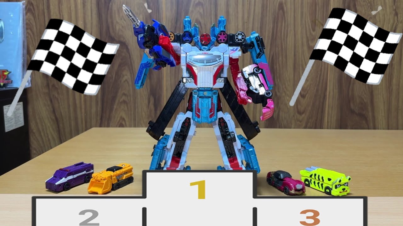 優勝バクアゲ合体で伝説を作りタイヤ！爆上戦隊ブンブンジャー 第35話⑤劇中再現動画！ブンブンジャーロボチャンピオン完成！Bakuage Sentai Boonboomger ep35