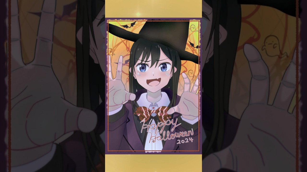 疑似ハーレム 「 七倉 凛 」 描いてみた | Pseudo Harem " Rin Nanakura "【イラストメイキング】 #shorts #halloween #ハロウィン