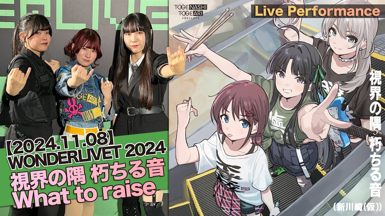 視界の隅 朽ちる音 (What to raise) LIVE in WONDERLIVET 2024 【トゲナシトゲアリ | Girls Band Cry | LIVE】