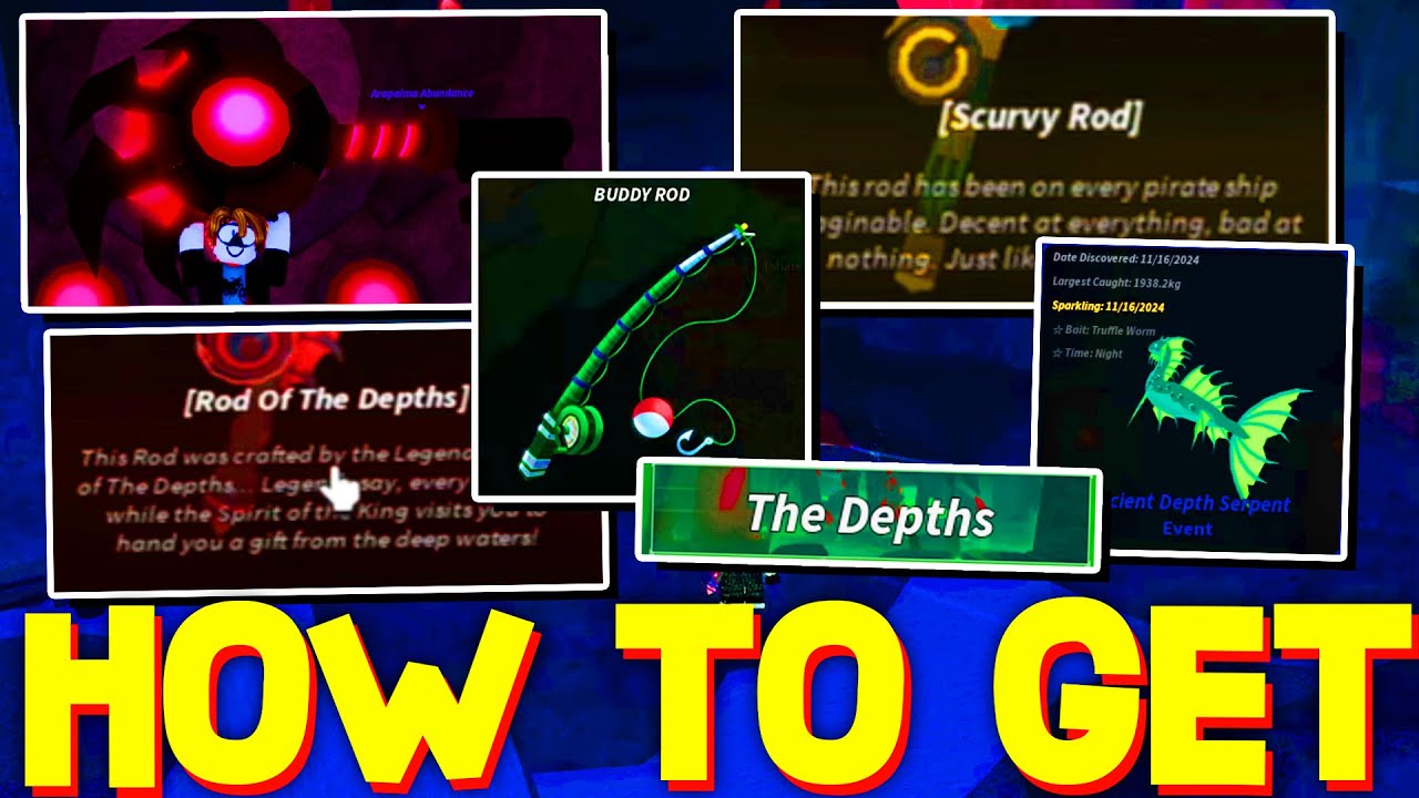 How To GET EVERYTHING NEW in THE DEPTHS UPDATE in FISCH! (DEPTHS KEY, NEW RODS, NEW CODES) ROBLOX