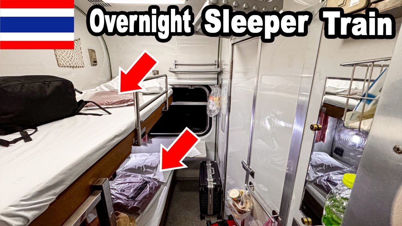 Thailand's First Class Overnight Sleeper Train from Bangkok to Koh Phangan for Full Moon Party!
