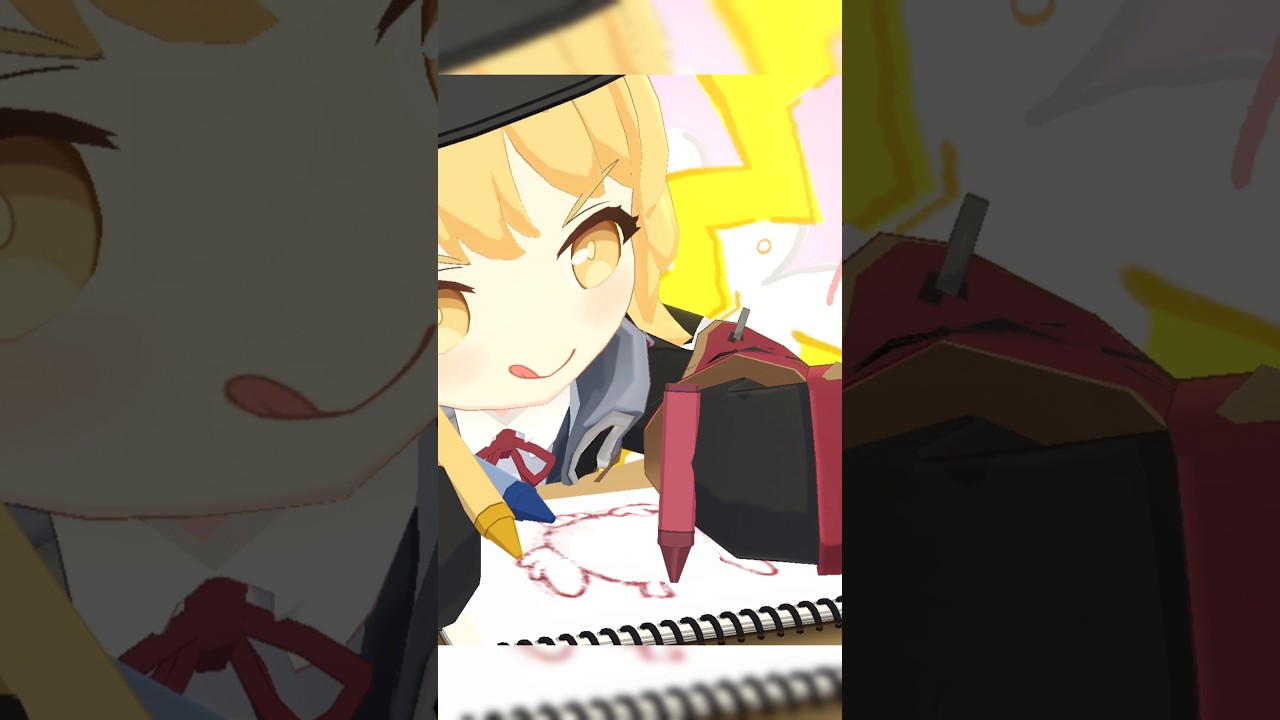 【ブルアカ】丹花イブキ（doodle）　#ブルーアーカイブ #ブルアカ#丹花イブキ#shorts #short