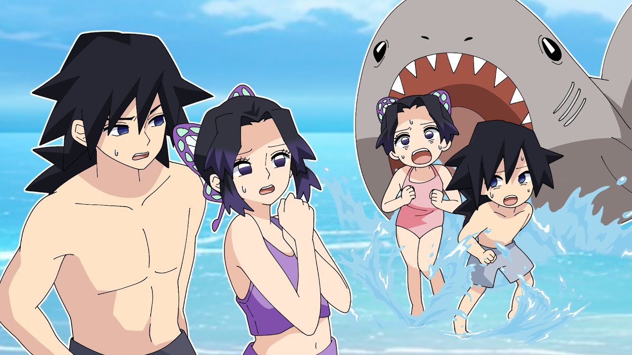 【鬼滅の刃】もしも義勇としのぶの子どもたちがサメに襲われてしまったらどうなるのか？