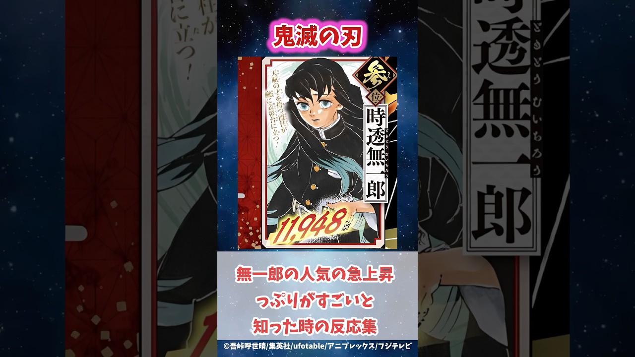 時透無一郎の人気が急上昇したと知った時の読者の反応集#鬼滅の刃 #反応集 #不死川実弥 #禰豆子 #shorts #きめつのやいば #柱稽古編 #無限城編 #柱稽古編 #鬼滅