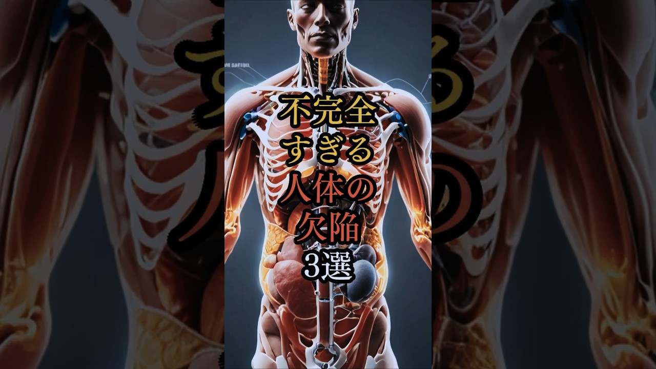 【進化の謎】不完全すぎる人体の欠陥3選！盲点と非効率な栄養吸収の真実　#都市伝説   #ミステリー   #雑学 　#謎