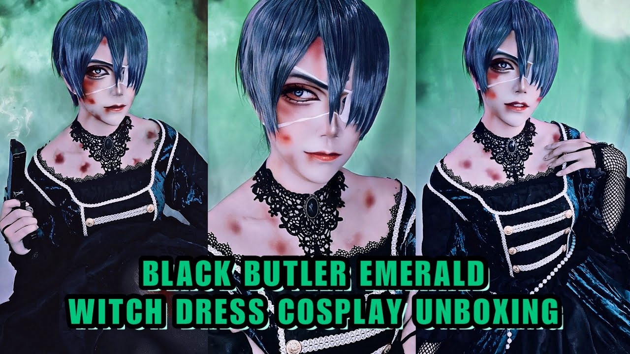 BLACK BUTLER EMERALD WITCH DRESS COSPLAY UNBOXING 💚 | Kurosaki Coser