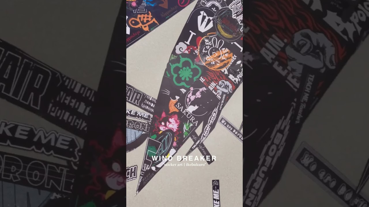 ウィンブレステッカーアート📍池袋駅オレンジロード #ウィンブレ #ウィンドブレイカー #windbreaker #オタクの日常 #アニメ #漫画