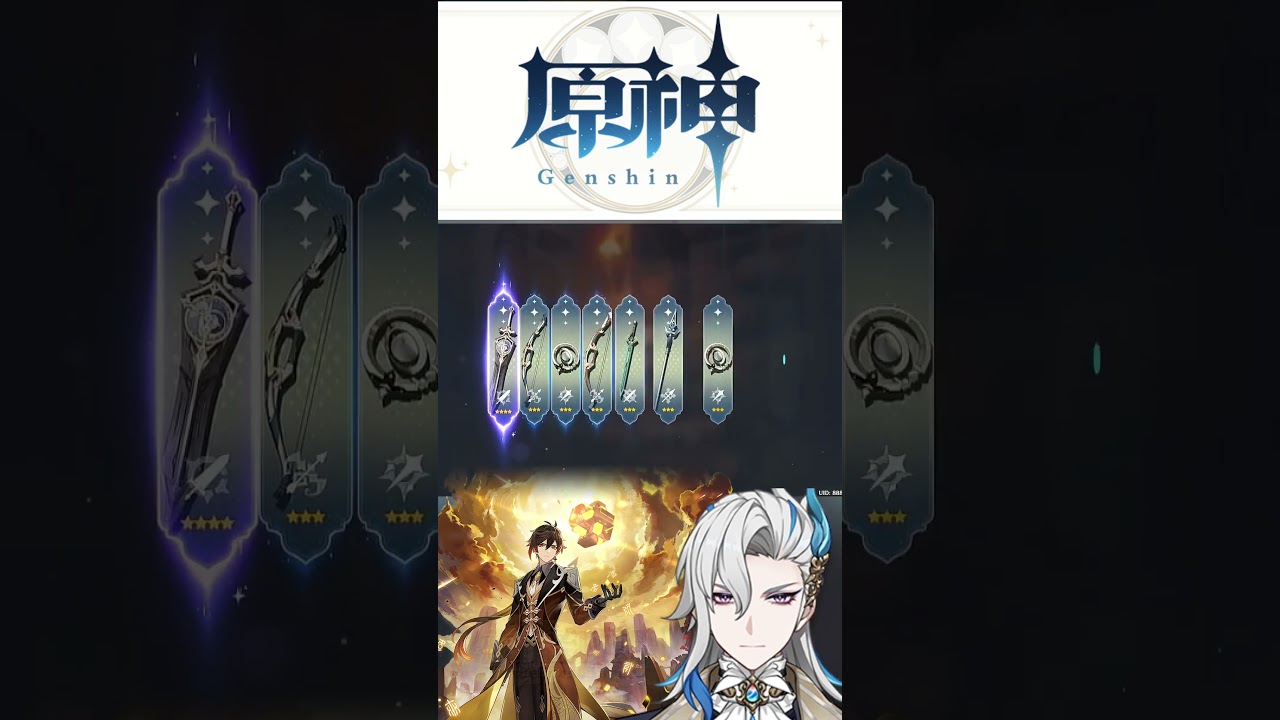 原神ガチャ動画。鍾離とヌヴィレットのガチャに勝利を収める！ #short