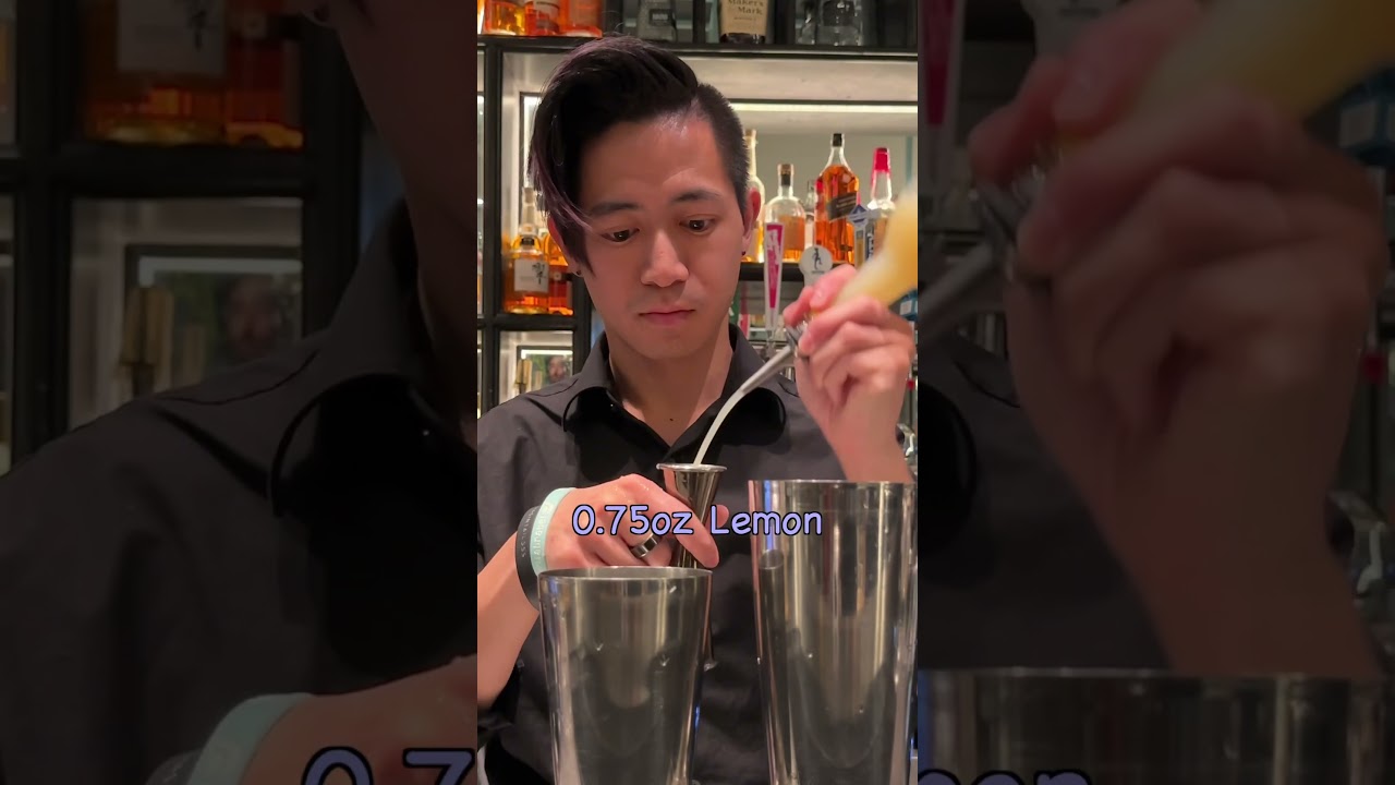 Make an aviation with me! 💜 #cocktail #bartender #anime #aviation #purple #gin #lynlapid