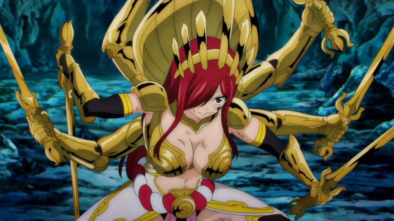 Erza vs Yoko | Erza uses Thousand Armed Armour | Fairy Tail 100 Years Quest Ep 22