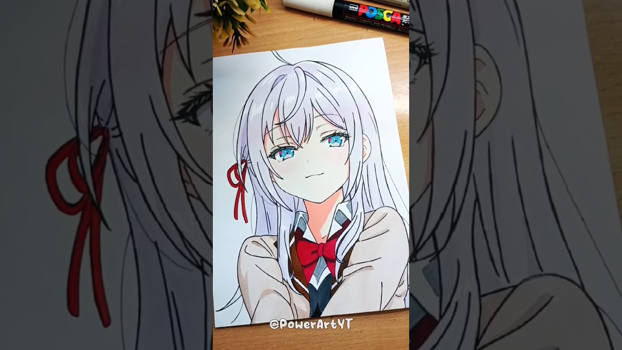 Alya-san / Drawing【イラストメイキング】#メイキング #アナログ #roshidere #創作