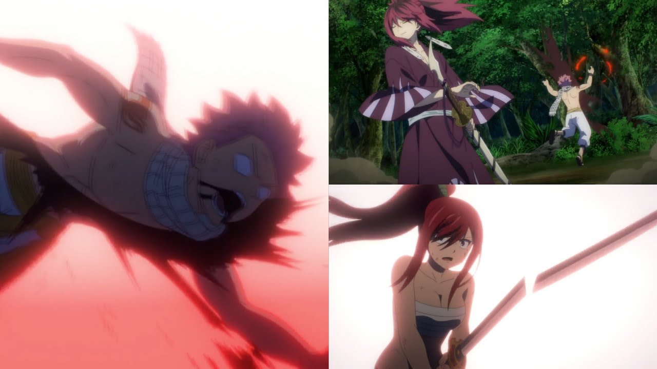 Shuzaku defeated natsu and erza in one shot ~ Fairy Tail: 100 Years Quest episode 23