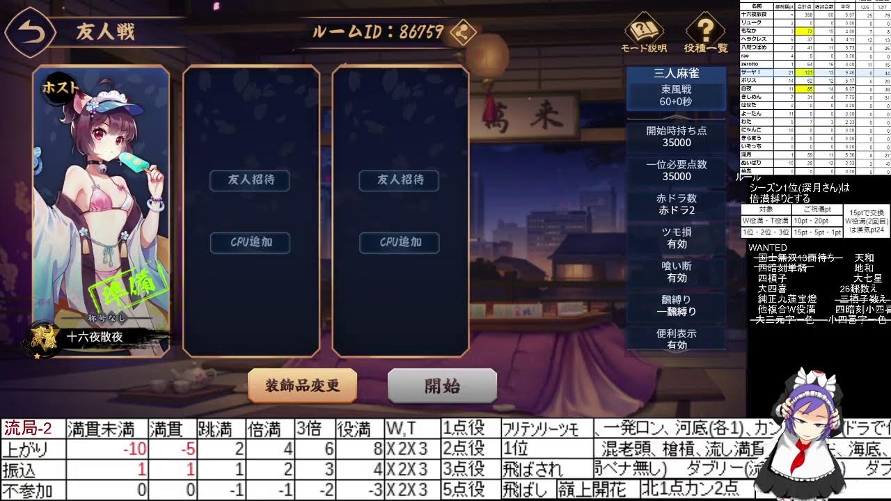 ポイント制漢気麻雀【漢気雀魂】＃642(シーズン73！)