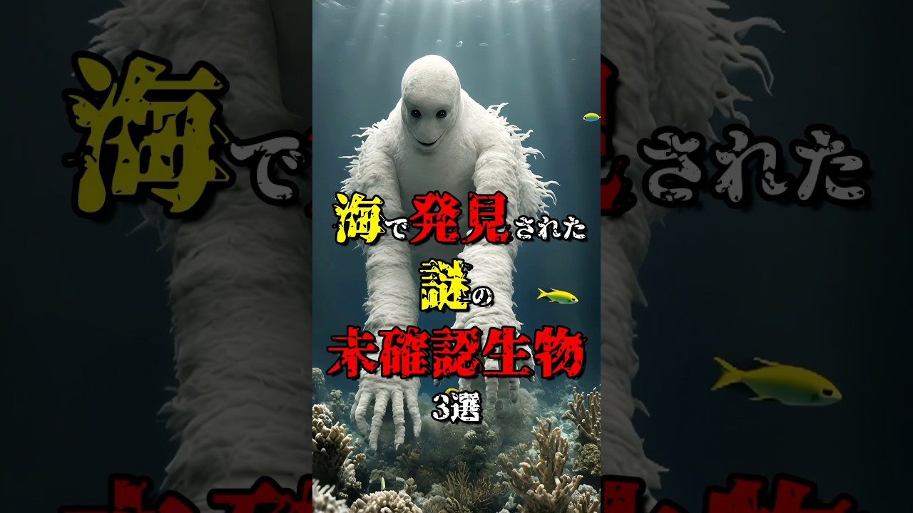 海で発見された謎の未確認生物3選 Re #都市伝説 #雑学 #怖い話 #shorts