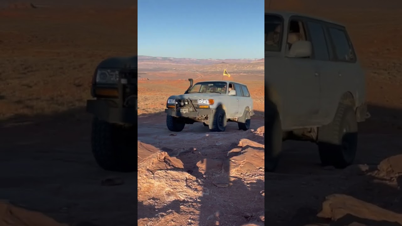 80 series Land Cruiser  climbing top the world sand hollow, #shortvideo