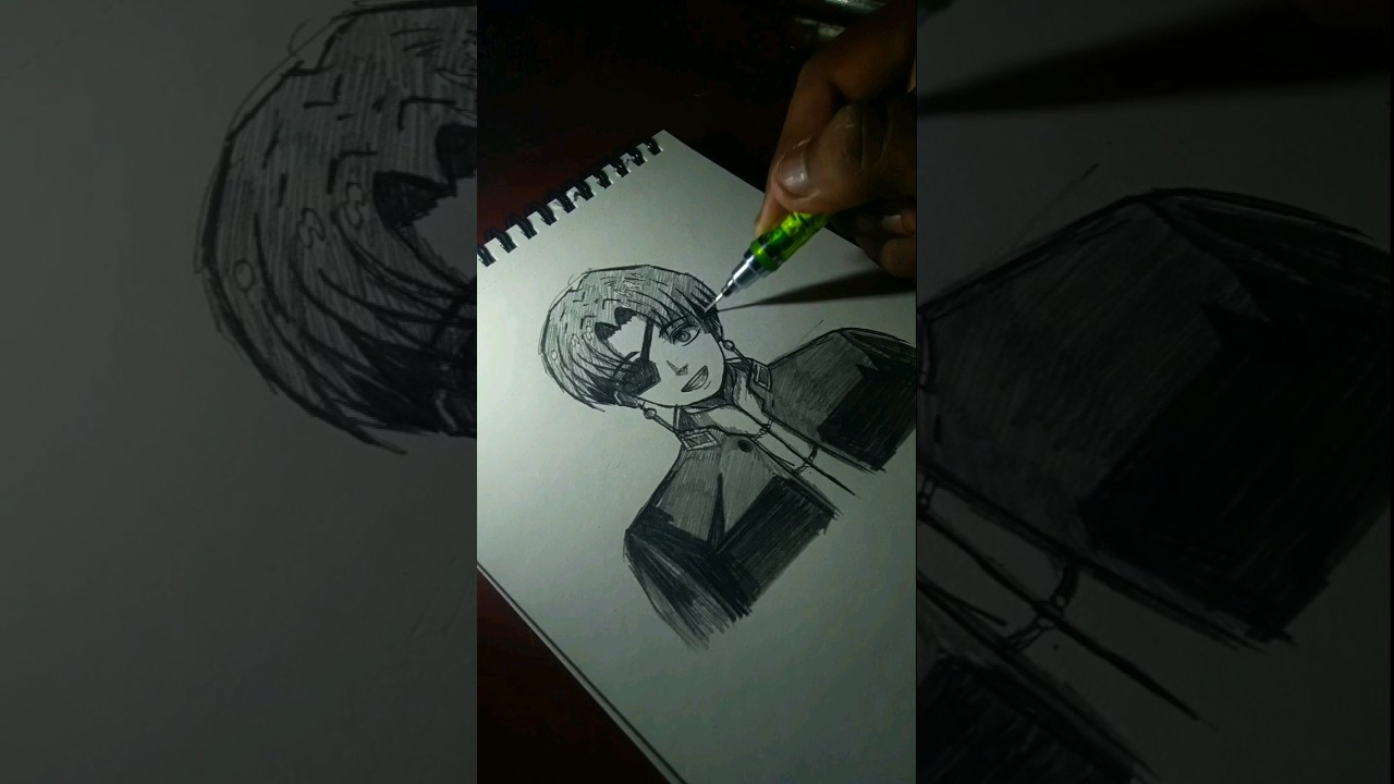 Drawing Hayato Suo from Wind Breaker. #animedrawing #windbreaker #shorts