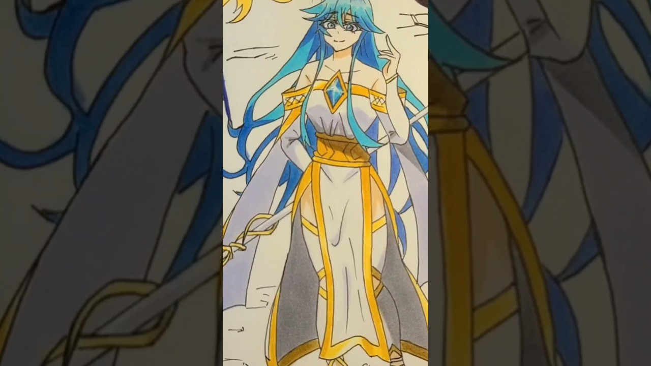 【ダンまち&杖と剣のウィストリア】エルファリア様🙇part2　Drawing Danmachi & Wistoria #shorts    #animeart #art #drawing #イラスト