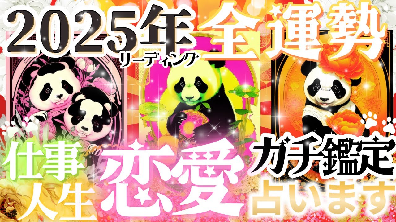 【🪭実質108択🐼❣️】2025❤️恋愛・仕事・生活面❤️今年の運勢✨12星座別メッセージ付き【忖度一切なし♦︎有料鑑定級♦︎】