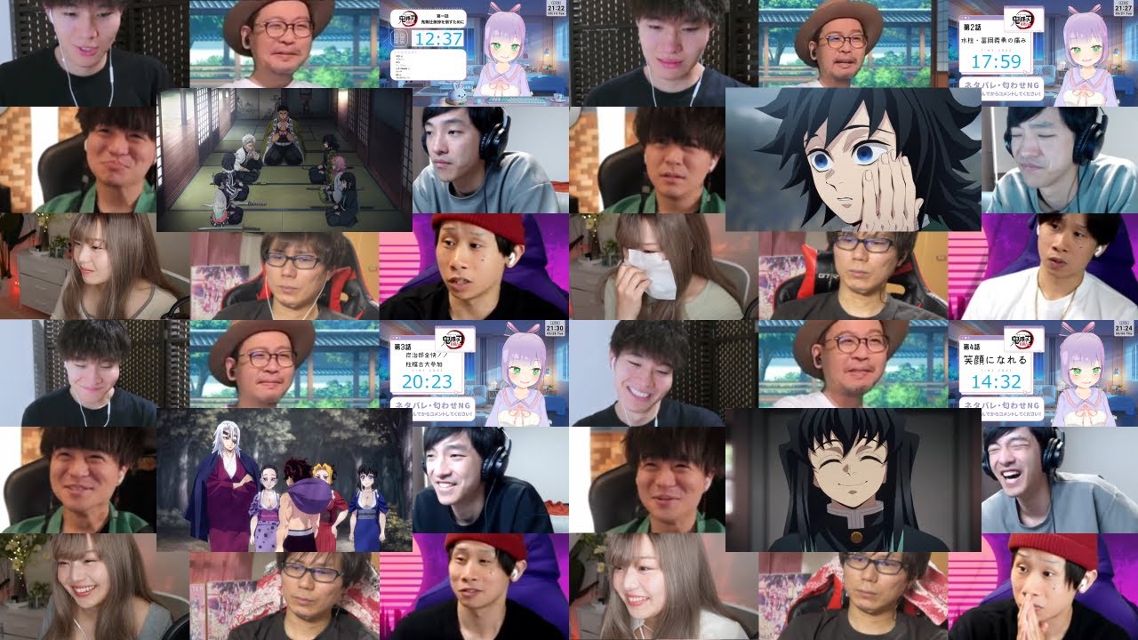 鬼滅の刃 柱稽古編 1～4話 リアクション 同時視聴 - Demon Slayer Season 4 Episode 1~4 Hashira Training Arc Reaction Mashup