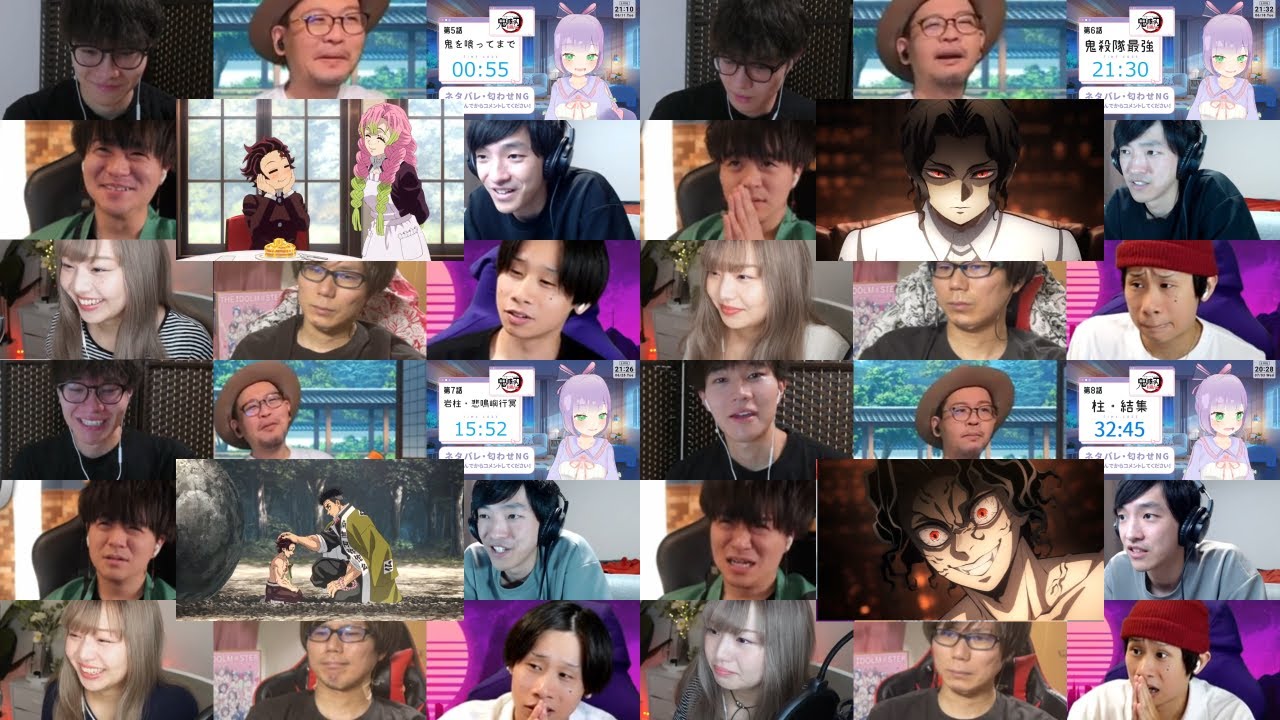 鬼滅の刃 柱稽古編 5～8話 リアクション 同時視聴 - Demon Slayer Season 4 Episode 5~8 Hashira Training Arc Reaction Mashup