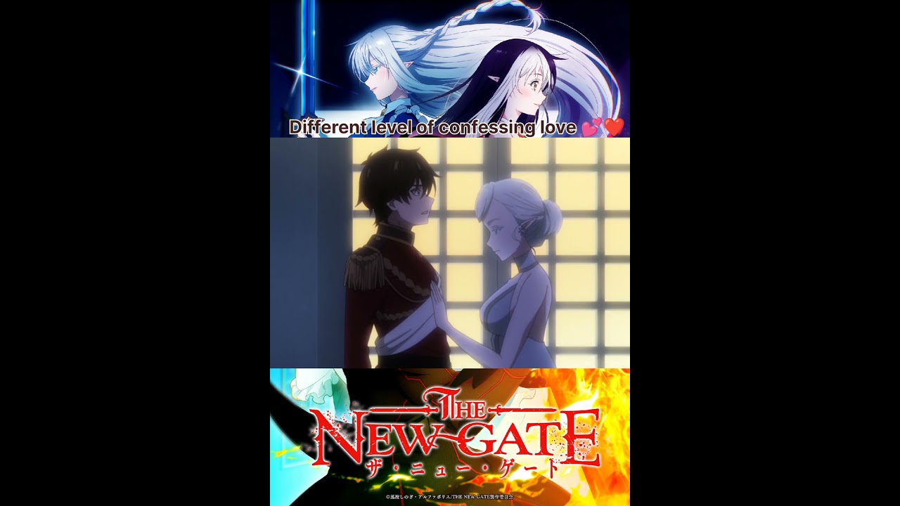 Different level of confessing love 💕❤️ #anime #thenewgate #animemoments
