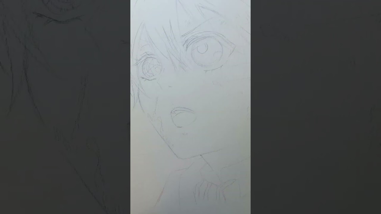 シエル模写  下書き〜線画 #黒執事 #下書き #線画