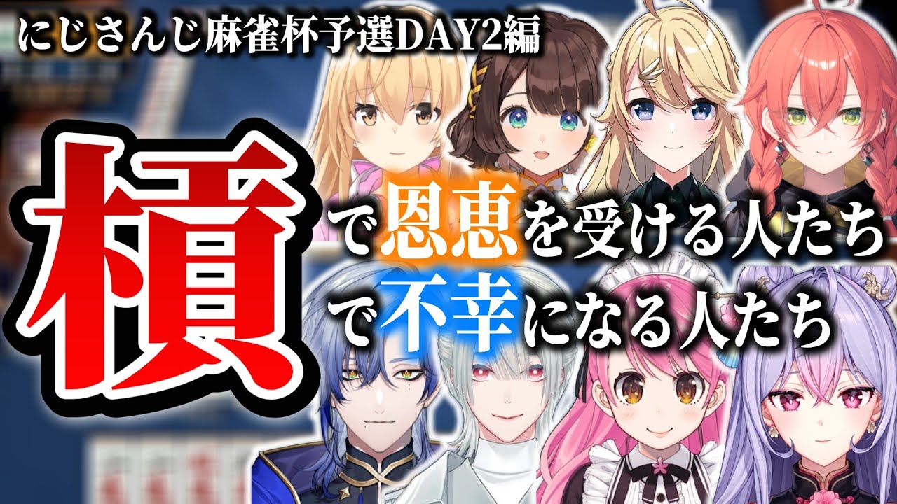 【#にじさんじ麻雀杯2025】カンの恩恵と不幸～予選DAY2編～【切り抜き/雀魂】