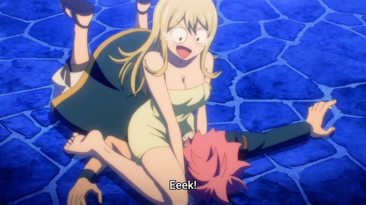 ►  FAIRY TAIL 100年クエスト【Natsu Guild 】｜水着を着たルーシィが道の真ん中でナツに迫って恥ずかしがる ► Fairy Tail: 100 Years Quest