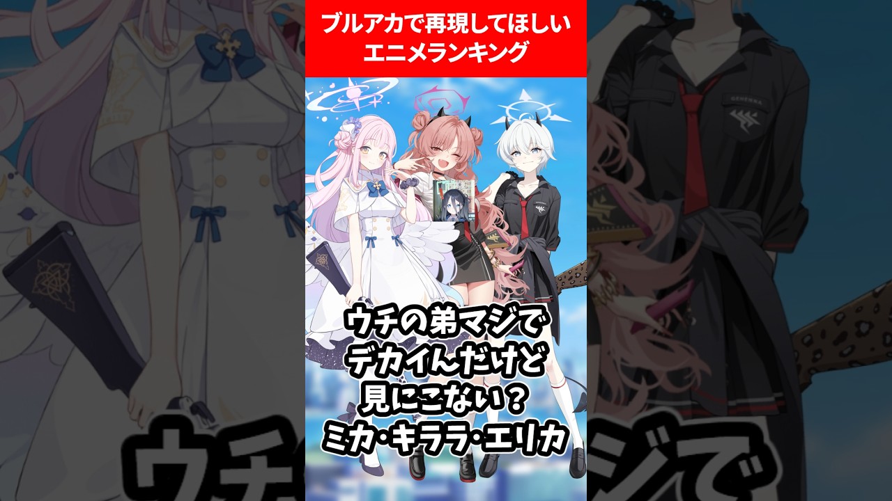 ブルアカで再現してほしいエニメランキング #ブルアカ #ブルーアーカイブ