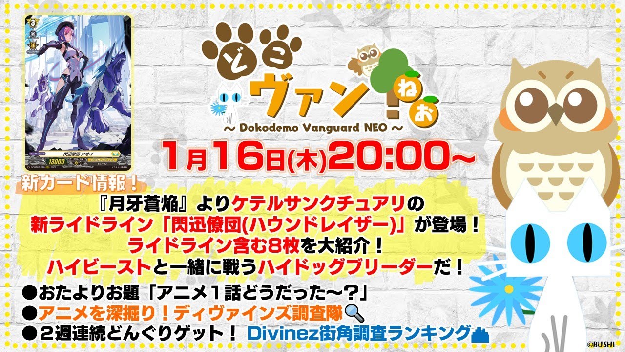 【第170回】『月牙蒼焔』ケテルサンクチュアリ新ライドライン「閃迅僚団」が登場！ライドライン含む8枚を大紹介！Divinezデラックス編開始！街角調査ランキングも！【どこヴァン！ねお】