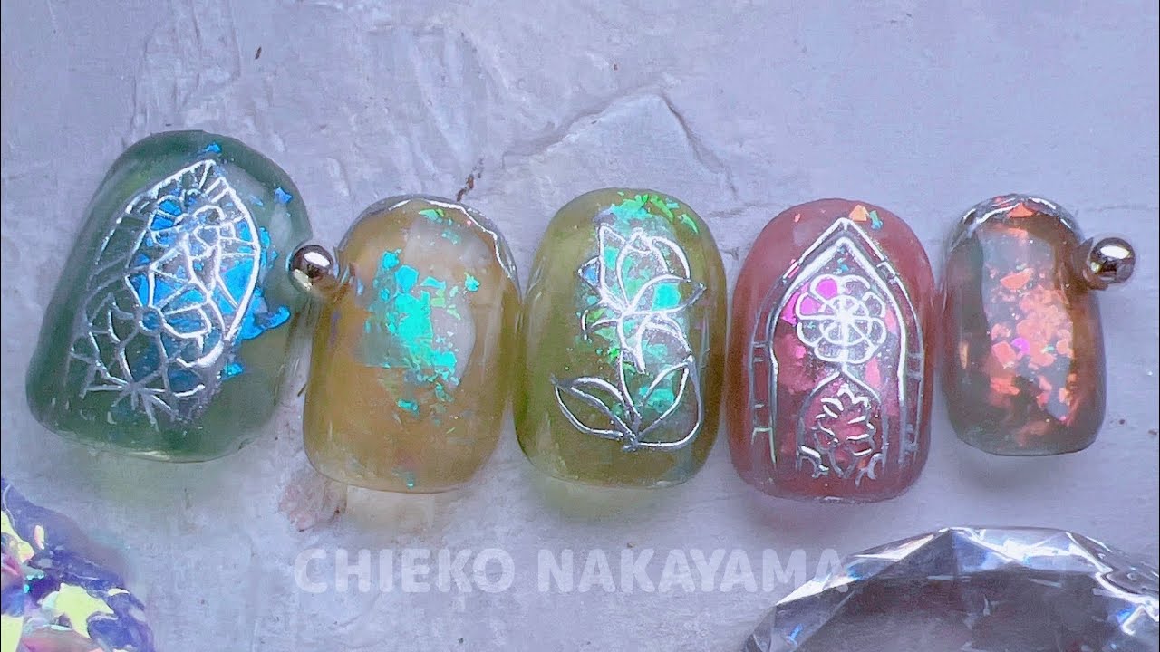 23日発売PREGEL新色ステンドグラスシリーズでステンドグラスネイル♡