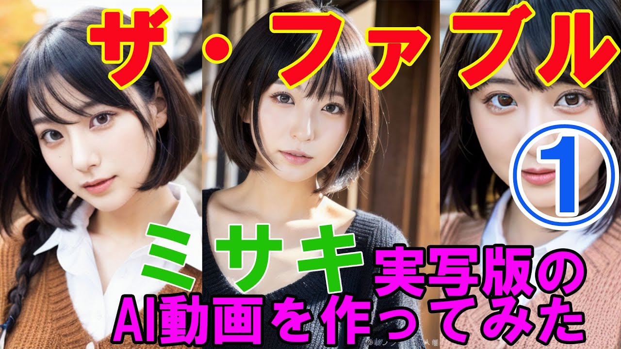 『ザ・ファブル』ミサキ実写版のAI動画を作ってみた（その①）