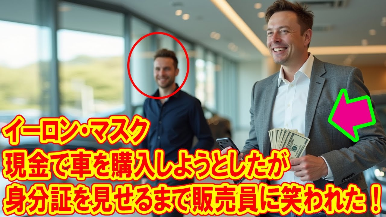 イーロン・マスク、現金で車を購入しようとしたが、身分証を見せるまで販売員に笑われた！