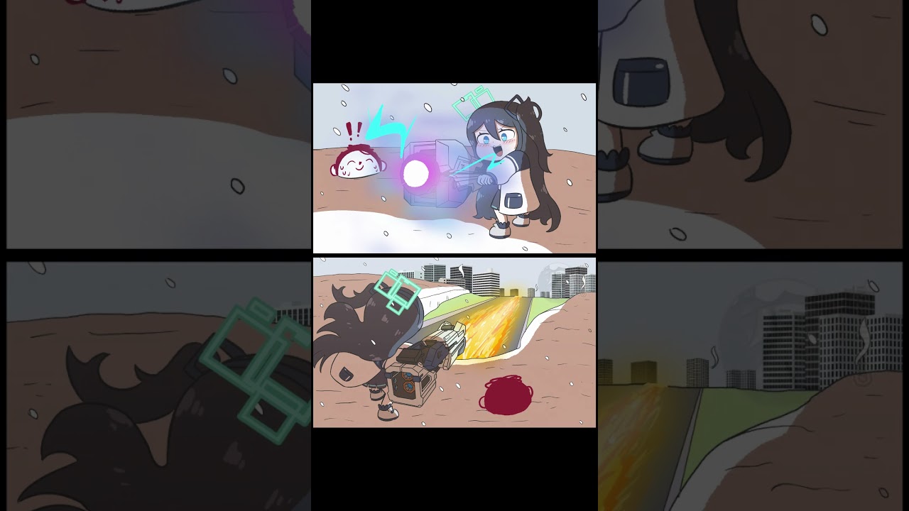 [ブルアカ漫画]　雪だ！⛄