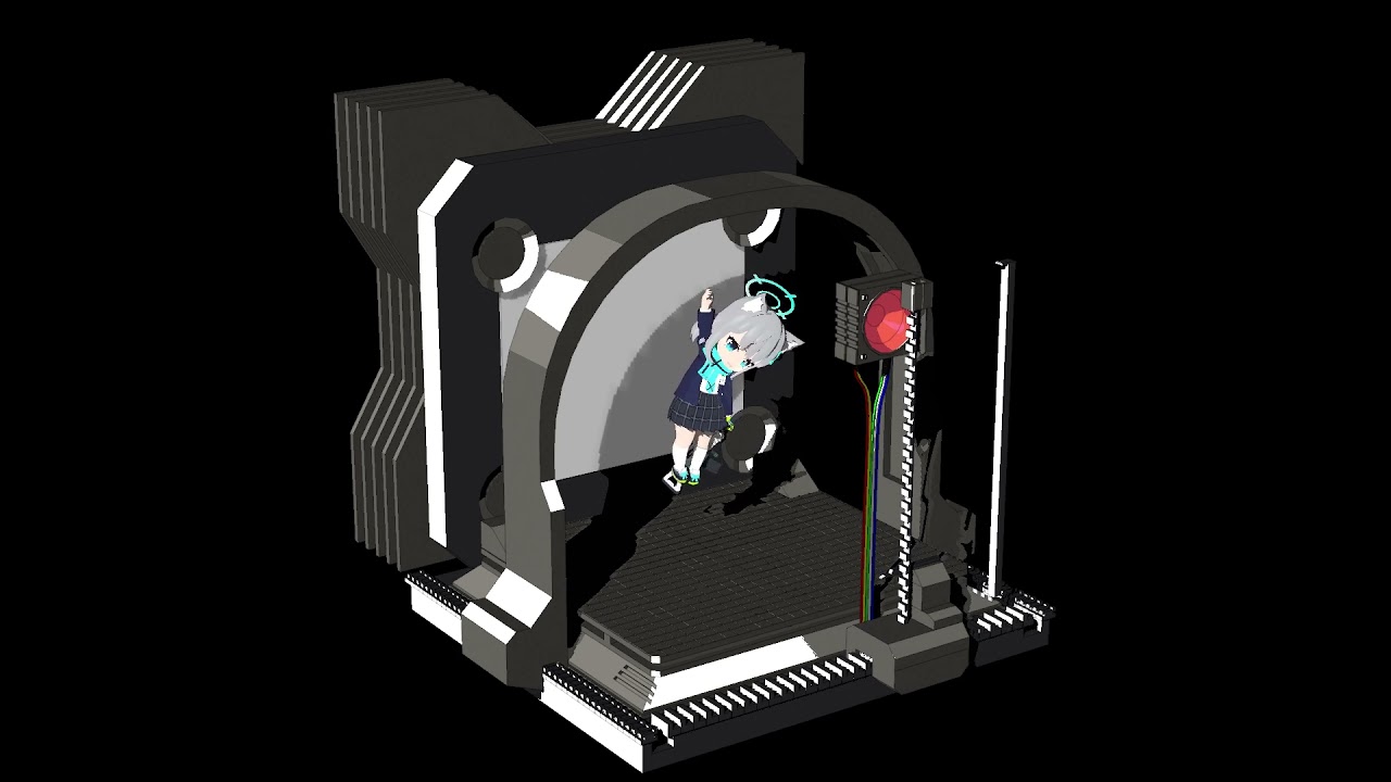 Shiroko picked up by a weird machine. | Blue Archive Animation