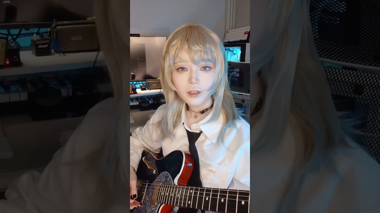 空の箱（Vo.河原木桃香）/ダイヤモンド - 桃香のコスプレでギター弾いてみた (Guitar  Cover) #shorts