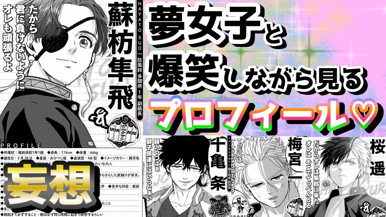 【ウィンドブレイカー】プロフィールって永遠に妄想できるよねww