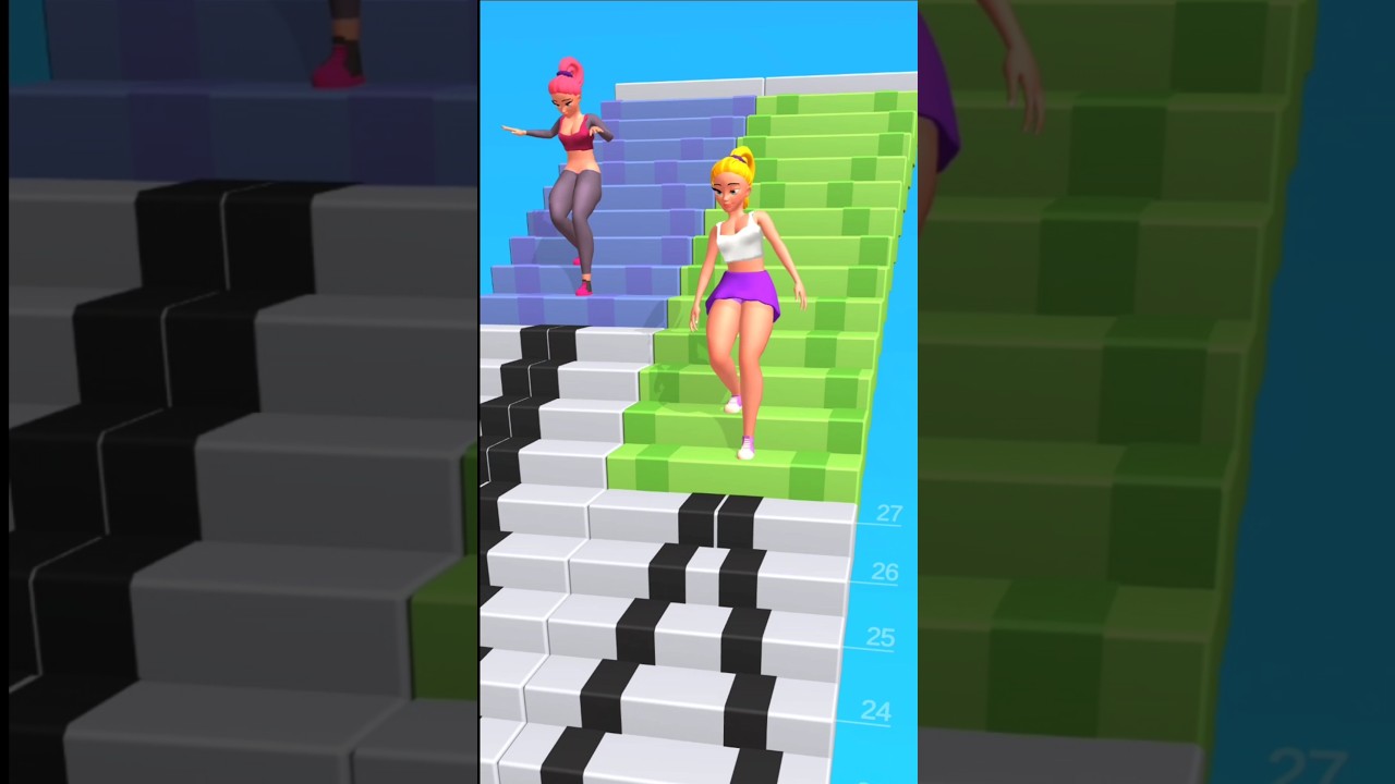 Cute super girl racing game downstairs 😍#sprunki #shortsvideo