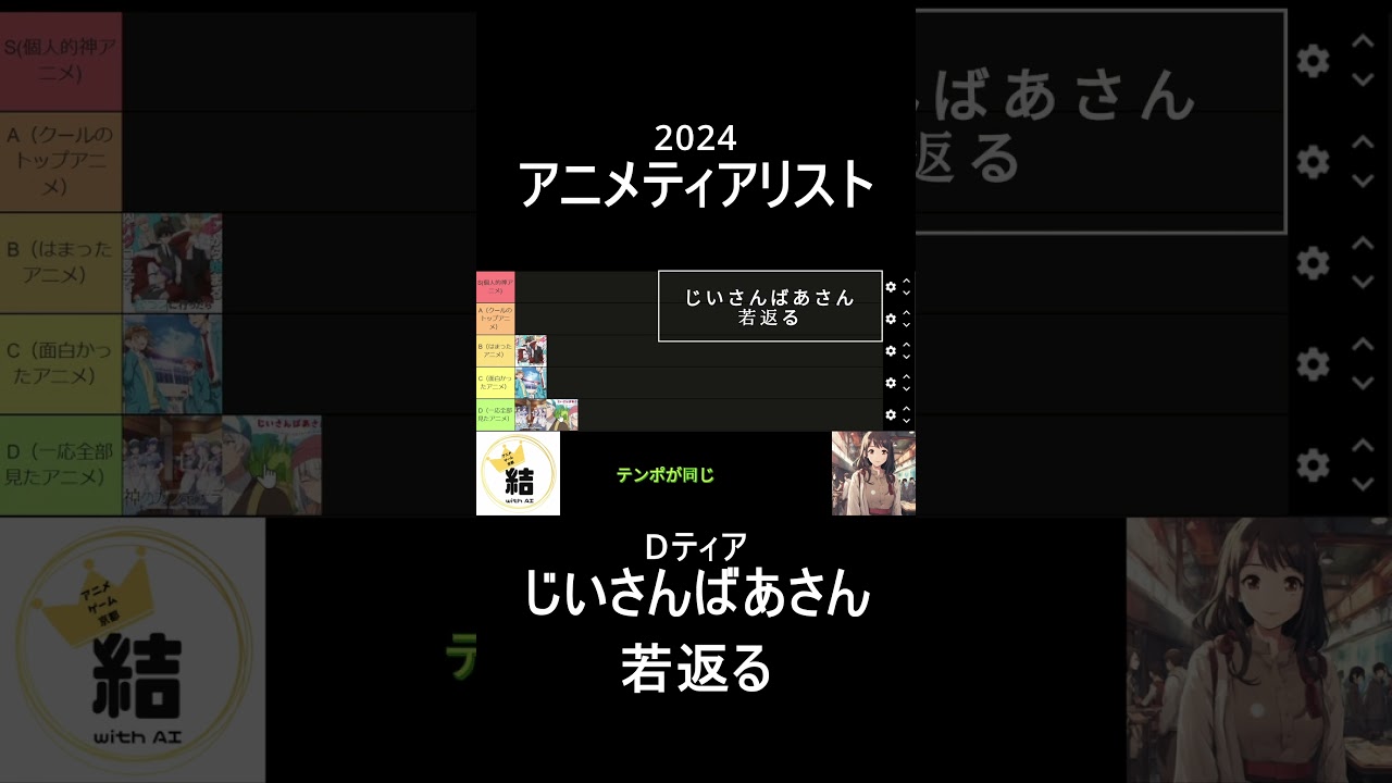 2024ーアニメティアリスト「じいさんばあさん若返る」 #2024 #anime #アニメ #じいさんばあさん若返る