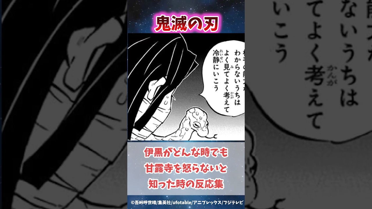 伊黒小芭内が決して甘露寺蜜璃に対して怒らないと知った時の反応集#無限城編 #鬼滅の刃 #鬼滅の刃反応集 #伊黒小芭内 #甘露寺蜜璃 #柱稽古編