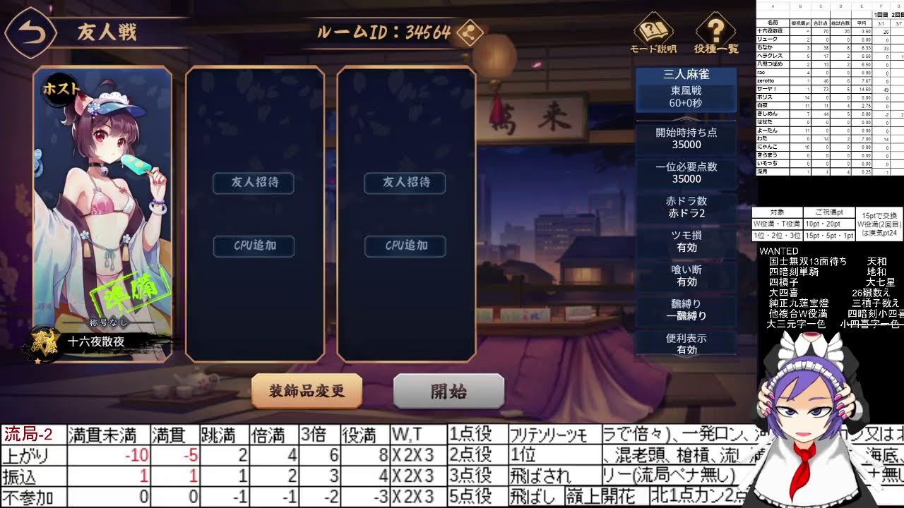 ポイント制漢気麻雀【漢気雀魂】＃645(シーズン74！)