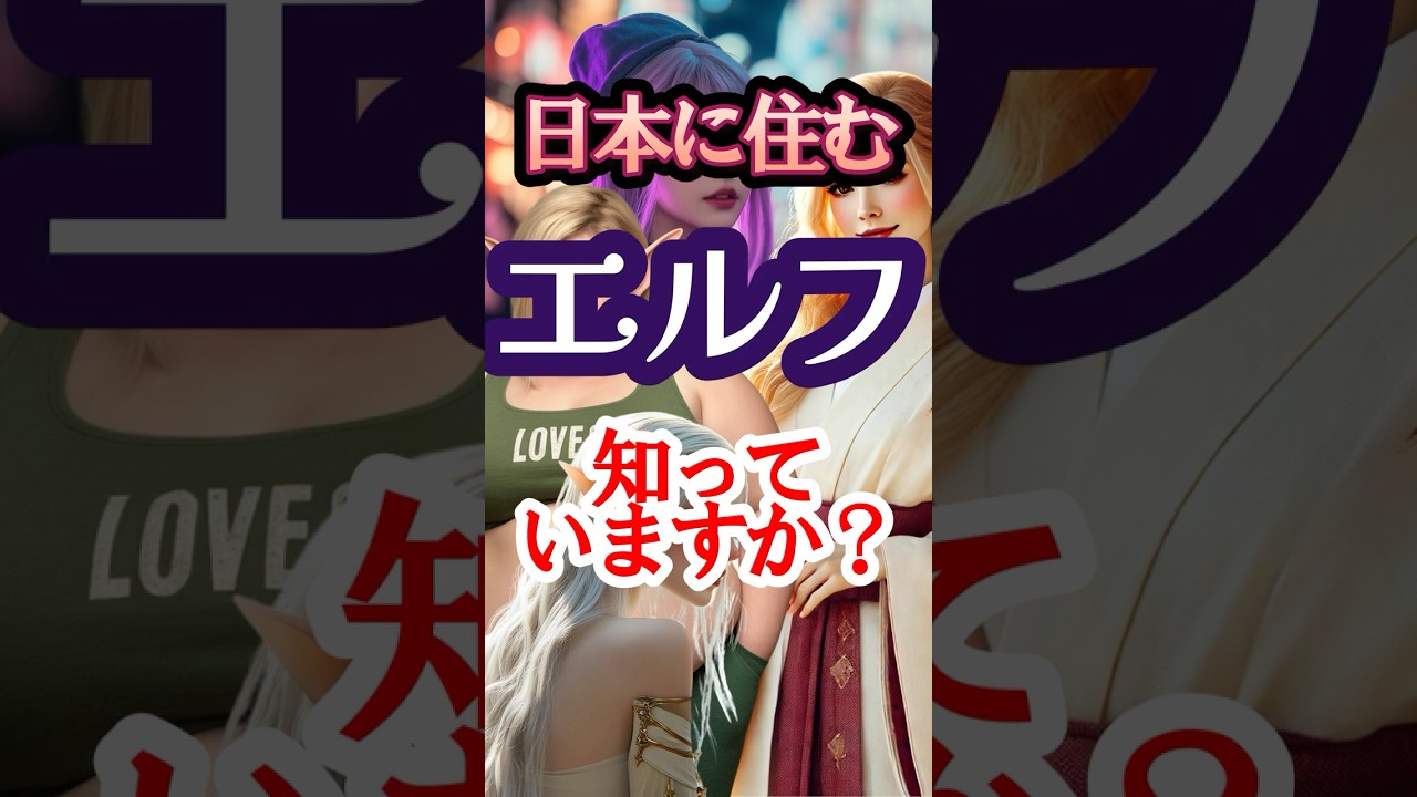 日本に住むエルフ知っていますか？ ※正体はこちら #ai #異世界 #宮崎 #ai #創作 #エルフ #ファンタジー #豆知識 #江戸前エルフ #日本へようこそエルフさん #エルフさんは痩せられない