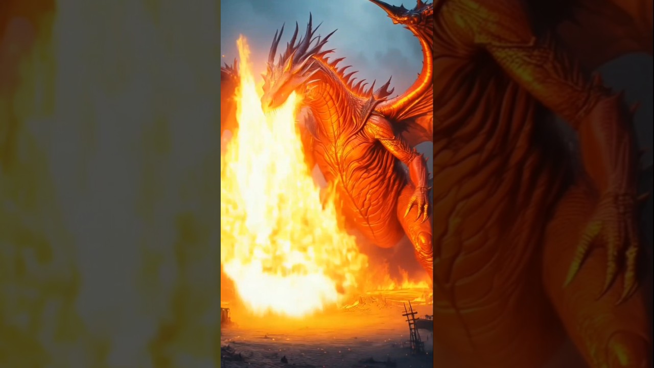 "Legendary Dragon Attack! Cities in Flames #viralvideo #trending