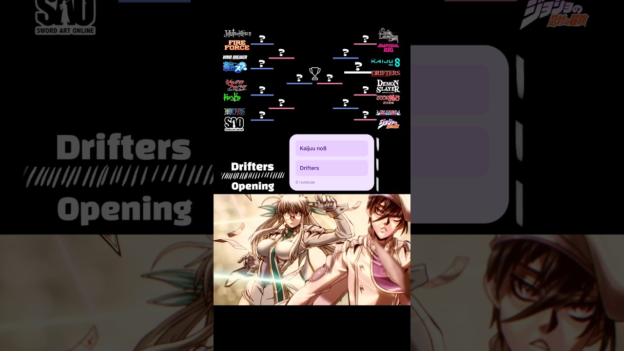 Kaijuu no8 VS Drifters | Anime opening tournament #anime #アニメ #аниме #openings #kaiju #drifters #op